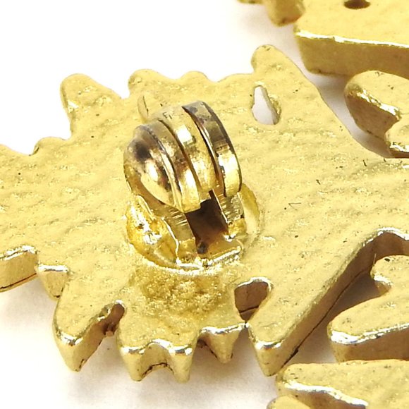 CHANEL brooch snowflake here mark white gold plated accessory ladies 01A acce... - Picture 5 of 11